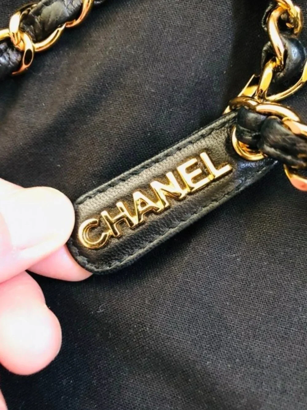 Chanel Black Purse Belt Bag with Chain runway Chanel RARE!